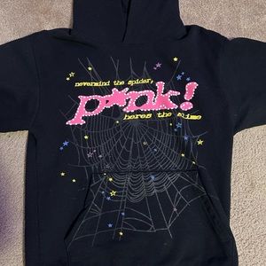 Sp5der P*nk Hoodie Black V1. Medium Men’s. Perfect Condition. Price Negotionable